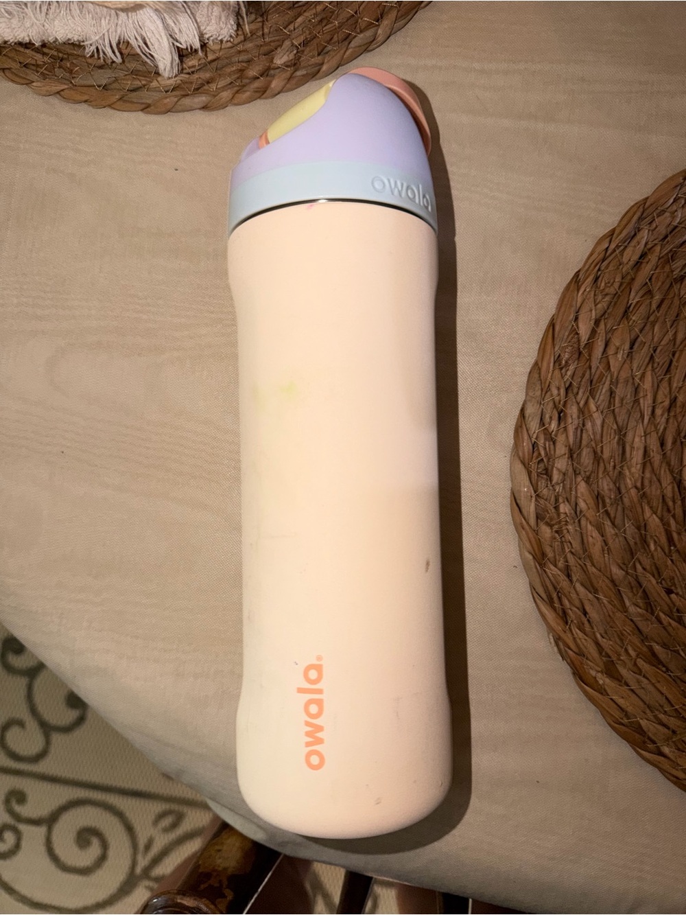 Owala pink water bottle